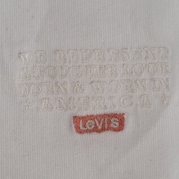 Vintage 90s LEVIS Sweatshirt Womens 2XL 23x23 Crop Boxy - Picture 9 of 15